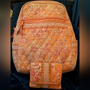 Vera Bradley Back Pack & Matching Wallet Pink